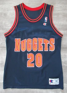 LaPhonso Ellis Denver Nuggets Vintage Champion Jersey Sz 40 NBA - Picture 1 of 10
