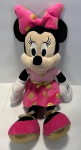 Disney Minnie Mouse Plush Stuffed Toy Exclusive For Macy's 2018 Pink Gold Dress - Picture 1 of 5