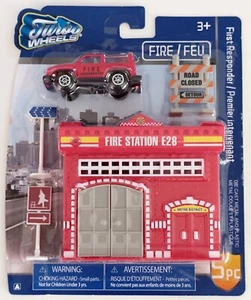 FIRST RESPONDER TOY PLAY SET with FIRE STATION & SUV plus a BONUS HOT WHEELS CAR - Picture 1 of 4
