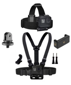 Chest Head Mount for GoPro Cameras Adjustable Strap Fits 3-12 Comfortable Design - Picture 1 of 7