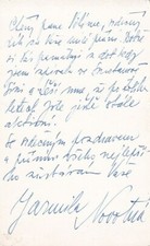 JARMILA NOVOTNA opera soprano long autographed note on a portrait postcard 