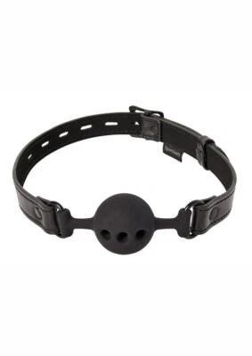 Sportsheets Saffron Adjustable Locking Breathable Ball Gag Black - Image 1 of 4