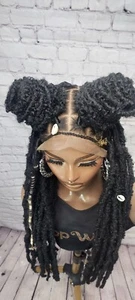 Butterfly Locs, Soft Locs, full Lace Wig, Knotless Braids, Corn Row Wig - Picture 1 of 8