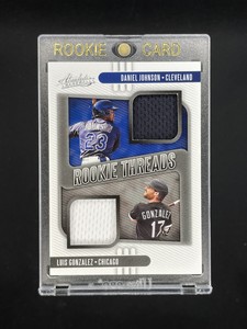 Daniel Johnson Luis Gonzalez RC Rookie Threads Dual Whitesox Indians 🔥