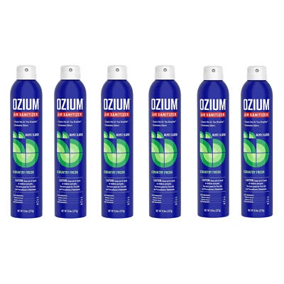 Ozium 8 Oz. Air Sanitizer & Odor Eliminator Homes, Cars, Country Fresh, 6 Packs - Image 1 of 4
