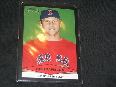 JOSH PAPELBON RED SOX LEGEND GENUINE AUTHENTIC LIMTED EDITION BASEBALL CARD /52 - Image 1 of 2