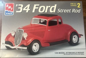 Ford Street Rod '34 #6686 AMT/Ertl Maßstab 1:25 Modellbausatz Neu Open Box - Bild 1 von 7