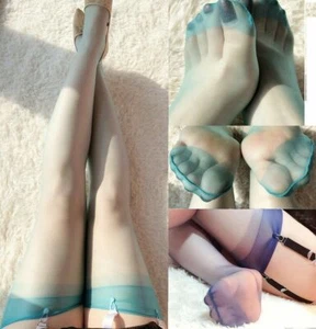 NylonStrümpfe 5D ULTRA SHEER No Elastic Nylons Strümpfe Sandalferse Candycolors - Bild 1 von 24