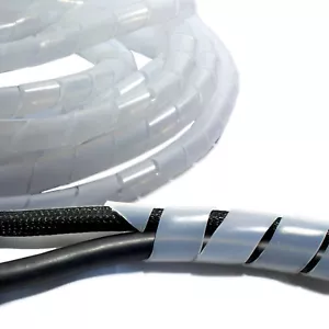 10m Cable Tidy Spiral Wrap for 5-12mm Lead Wire Binding Hide Management Neat - Picture 1 of 1