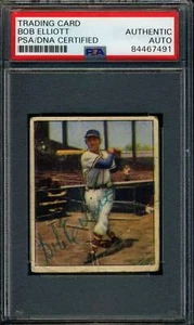Bob Elliott D.66 PSA DNA Signed 1950 Bowman Autograph Boston Braves - Picture 1 of 1