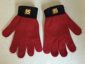 Vintage Disney Pixar Cars Lightning McQueen Boys Ages 2-4 Mittens Red - Picture 1 of 4