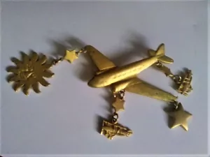 Spilla spilla vintage molto cool aereo - Foto 1 di 6