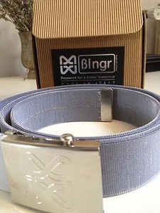 HANDGEMACHTER FASHION GÜRTEL IN HELLSILBER HAND MADE TRENDY BELT - Bild 1 von 2