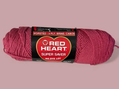 Hilo acrílico peinado Red Heart Super Saver 4 capas 3 OZ frambuesa #375 Foto 1 de 2
