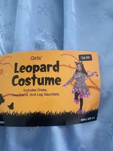 Disfraz de gatito leopardo rosa Spirit Halloween para niños 5 piezas talla pequeña 4-6 - Imagen 1 de 4