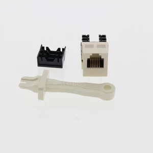 Leviton 41106-RA6 Voice Grade QuickPort Connector, Almond - Picture 1 of 3