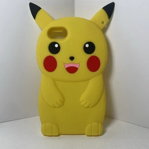 Funda amarilla para teléfono celular Pikachu para 6/7/8 Plus 7" silicona dibujos animados 3D - Imagen 1 de 10