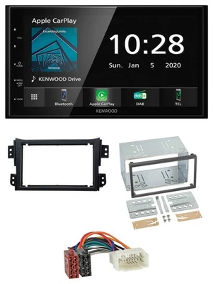 Kenwood Bluetooth MP3 DAB USB 2DIN Autoradio für Opel Agila B Suzuki Splash 2008 - Bild 1 von 4