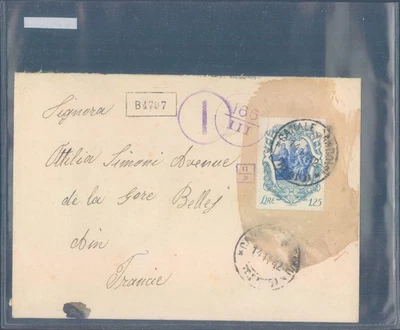 ITALY WWII 1942 censored cover to Switzerland - see stamp - Image 1 of 2