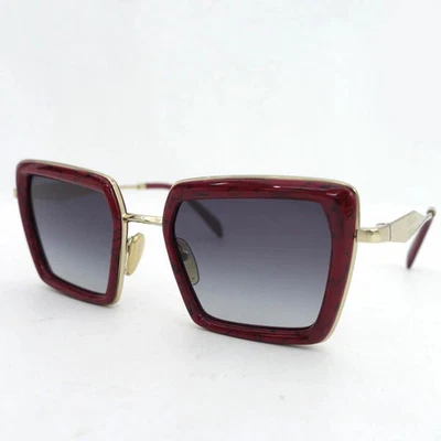 Gafas de sol PRADA SPR55Z 52 22 140 cuadradas rojas mármol marco dorado degradadas Foto 1 de 4