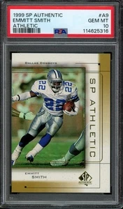 1998 SP Autentico #A9 Emmitt Smith PSA 10 GEM MINT HOF - Foto 1 di 2