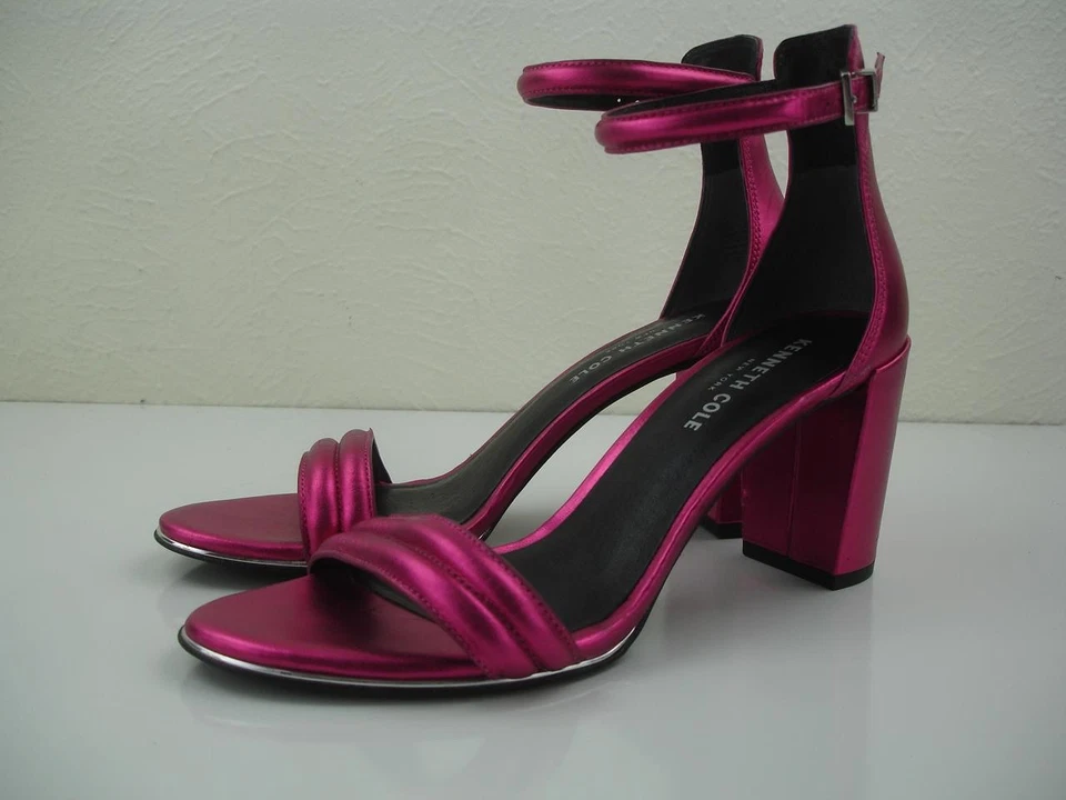 Sandalias para mujer 7,5 M Kenneth Cole Lex rosa fucsia correa para el tobillo punta abierta tacones Foto 1 de 4