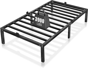 16 inch Twin Bed Frame with Headboard Hole,Metal Twin Size Bed Frame no Box S... - Picture 1 of 12