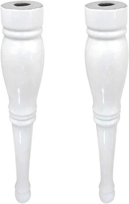 Kingston Latón VPB136P Imperial Cerámica Consola Pedestal (2 piezas/juego), Blanco, 30 Foto 1 de 4