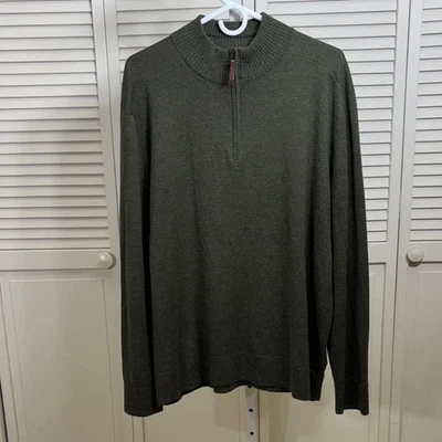Smartwool Men's Sparwood 1/2 Zip Wool Blend Long Sleeves Green Sweater XL - Image 1 of 4