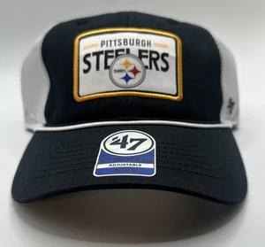 Pittsburgh Steelers '47 Marke Trucker Kinder Jugend schwarz & weiß verstellbar Mütze - Bild 1 von 8