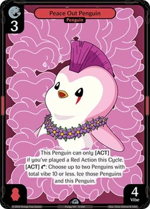 Vibes TCG Peace Out Penguin - Enter the Huddle Card # 011 - Picture 1 of 1