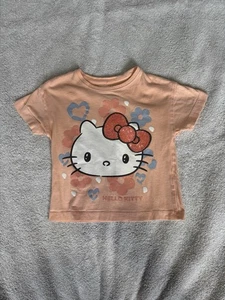 Hello Kitty Girls Peach Top Age 2/3 Excellent Condition - Picture 1 of 6