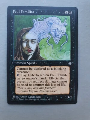 Foul Familiar, MTG Ice Age (1995) Common Black Creature NM - Image 1 of 2