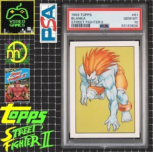 1993 Topps Street Fighter II - #61 Blanka - PSA 10 GEM MINT - POP 4 - Picture 1 of 4