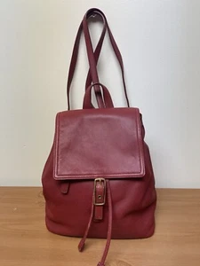 Coach Red Leather Backpack 9827 - Picture 1 of 11