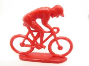 CYCLISTE VELO / RIDER / BIKE - ROUGE / RED - PLASTIQUE / PLASTIC - R18 - Picture 1 of 4