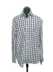 Marc O Polo Shirt Men Large Black and White Check Long Sleeves Size L - Picture 1 of 13