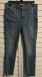 Pantalones de mezclilla para mujer Madewell tiro medio ajustados talla 27 lavado medio azul otoño - Imagen 1 de 8