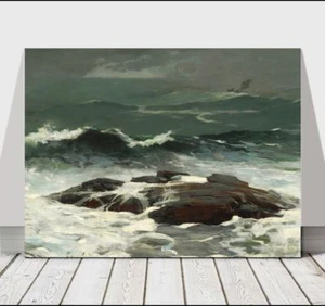 WINSLOW HOMER - Summer Squall - CANVAS ART PRINT POSTER - Ocean Waves - 24x16" - Picture 1 of 1