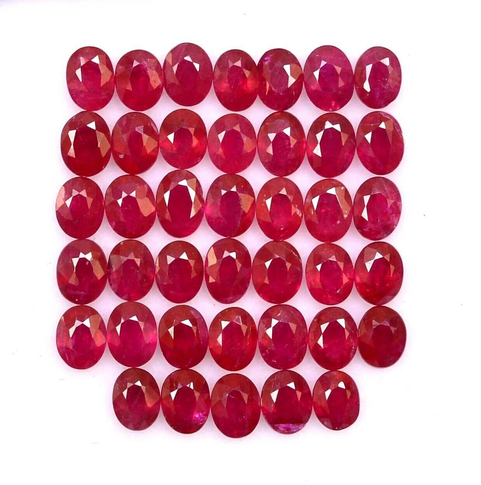 Natural Ruby Oval Faceted Cut Loose Calibrated Gemstone Ready for Jewelry - Image 1 of 1
