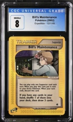 Pokemon Expedition Bill's Maintenance 137/165 CGC 8 - Image 1 of 2