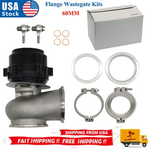 Abrazadera de brida universal 60 mm Vband Wastegate EWG puerta de residuos 10 y 18 PSI resorte EE. UU. - Imagen 1 de 9