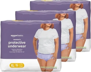 48 Amazon Basics Womens Protective Underwear Maximum Absorbency XL Postpartum - Picture 1 of 11