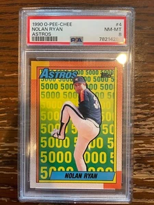 1990 O-Pee-Chee Nolan Ryan #4 Astros, PSA 8 NM-MT - Picture 1 of 2