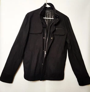 Twentyone Men Los Angeles Wool Blend Black Full Zip Jacket Size MEDIUM - Picture 1 of 6