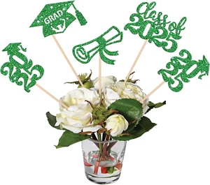12 PCS Class of 2025 Graduation Centerpiece Stick 2025 Congrats Grad Cake Topper - Picture 1 of 48