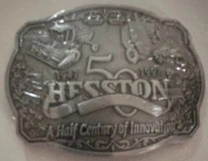 Hesston 50th Anniversary 1947-1997 Belt Buckle in original shrink wrap - Picture 1 of 5