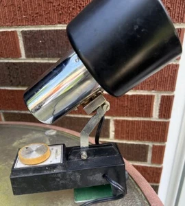 Vintage Black Electric Portable Lamp Adjustable Tested Work - Picture 1 of 6