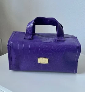 Joy Mangano Cosmetic Travel Case Bag Removable Purple Pouches Hanging - Picture 1 of 5