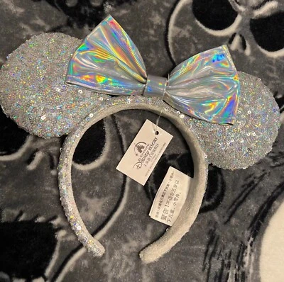 Diadema Cenicienta Magic Mirror Limited Plateada Parques Disney Orejas de Minnie Foto 1 de 4